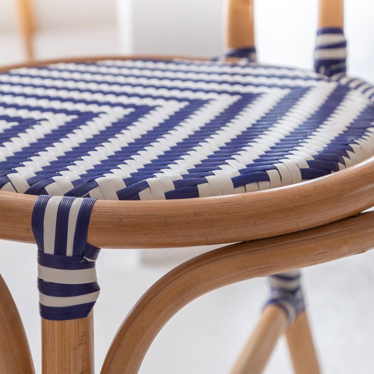 Lot de 2 chaises en rotin ELYNNE bleu, MADE IN MEUBLES 