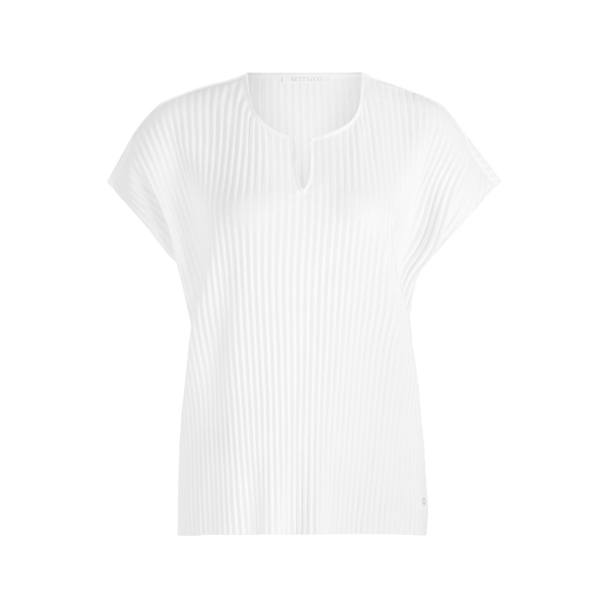 T-shirt à manches courtes à plis blanc, BETTY & CO