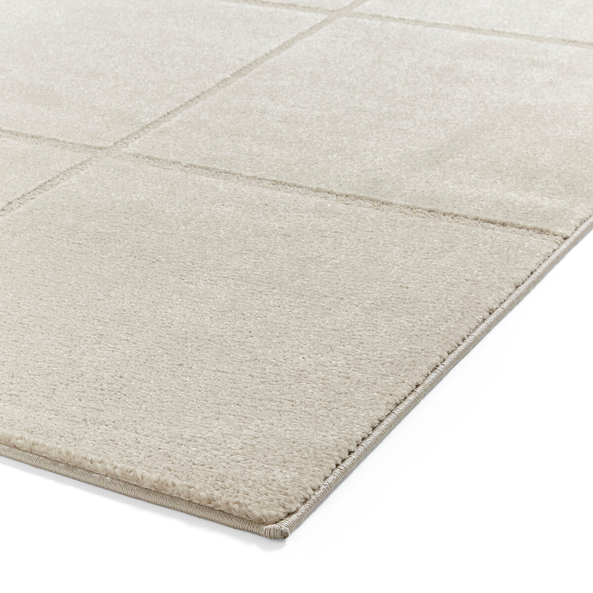 Modern Geometric Carved Soft-Touch Rug silver-coloured, SO'HOME