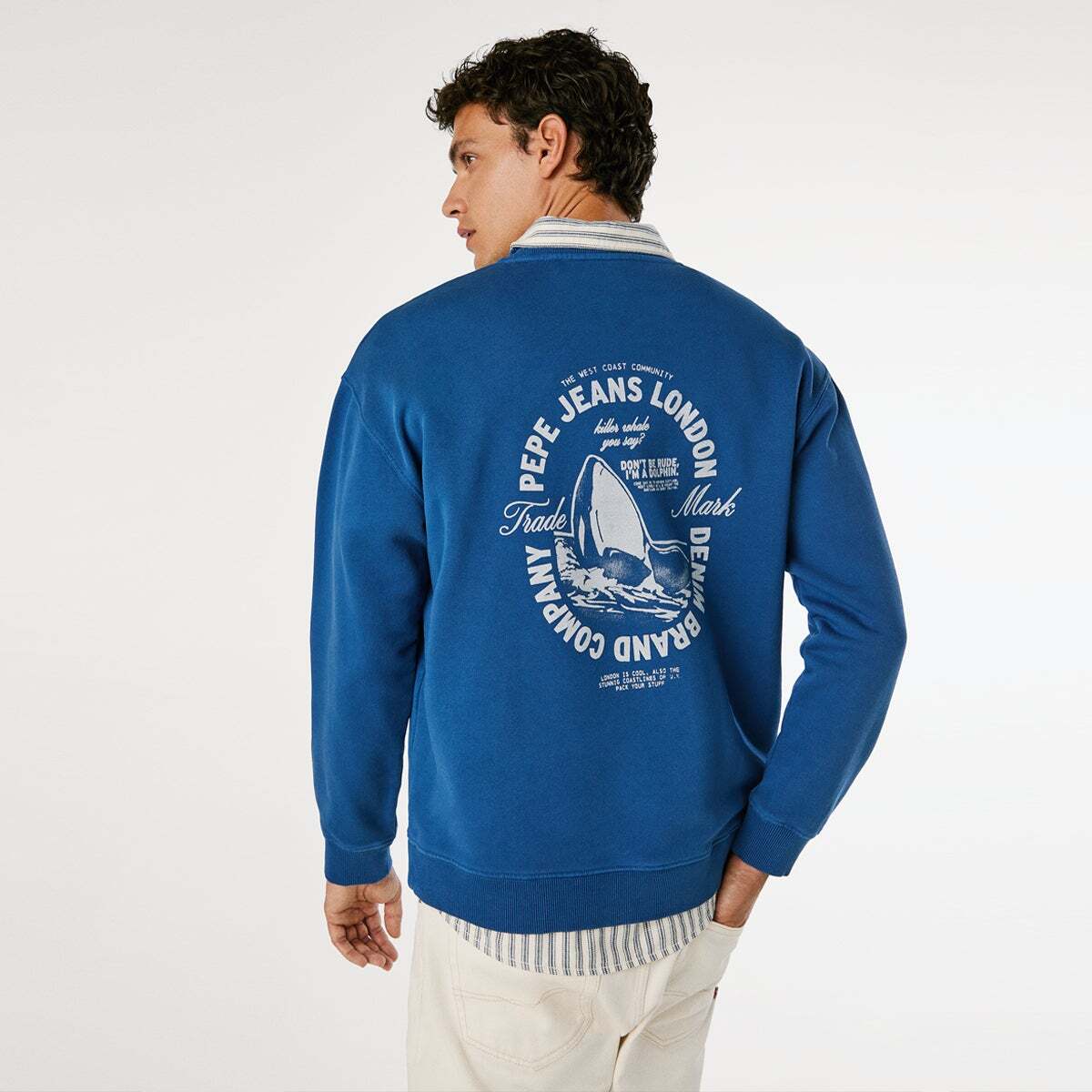 Sweat À Col Rond Coupe Décontractée blue, PEPE JEANS