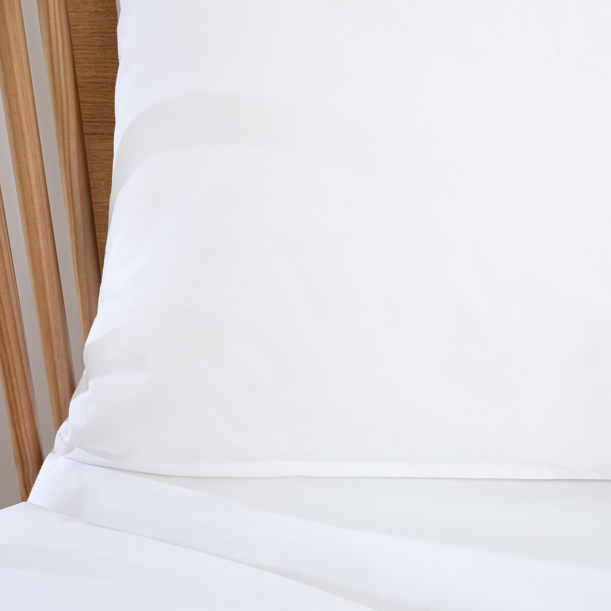 Taie d'oreiller bébé, en percale de coton blanc, LA REDOUTE INTERIEURS
