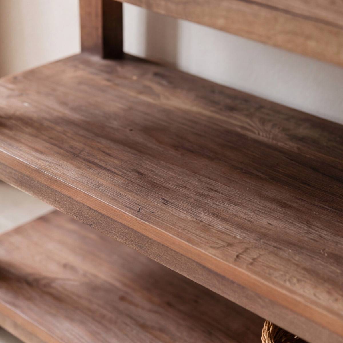Console avec tiroirs en bois recyclé INDRA bois foncé, MADE IN MEUBLES