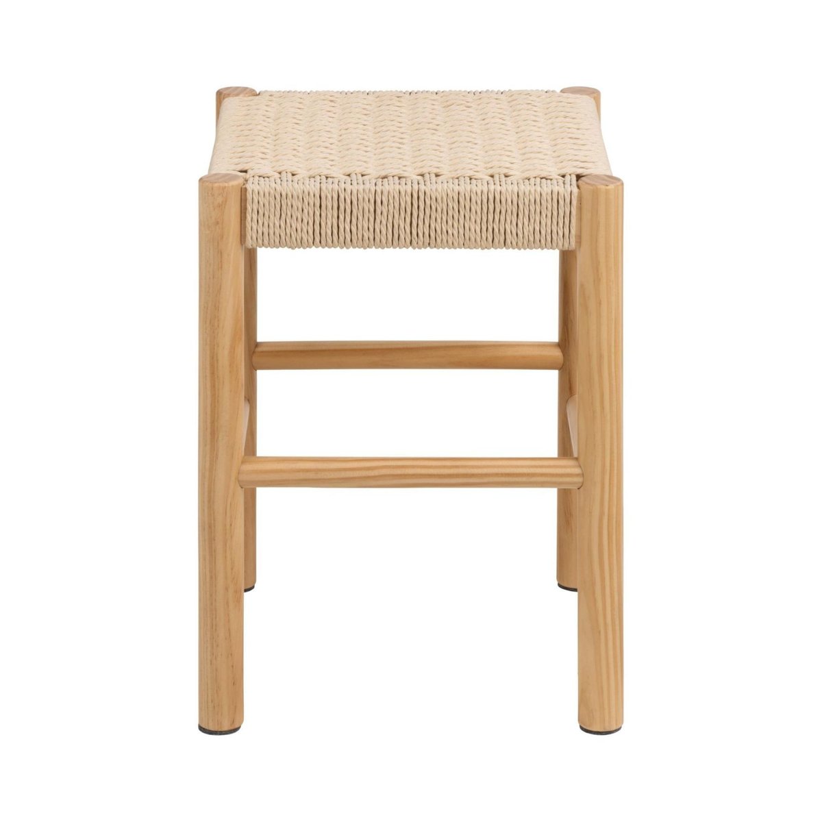Tabouret en bois et assise tressée L80 - THEO beige, HELLIN, DEPUIS 1862