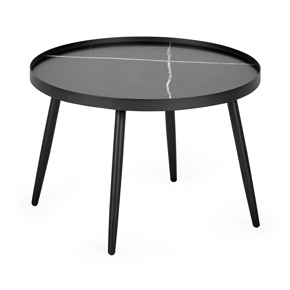 Set of 2 Nestor Round Nesting Coffee Tables black, SO'HOME