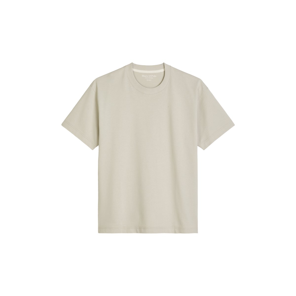 T-shirt loose en jersey de coton bio épais marron gris, MARC O'POLO