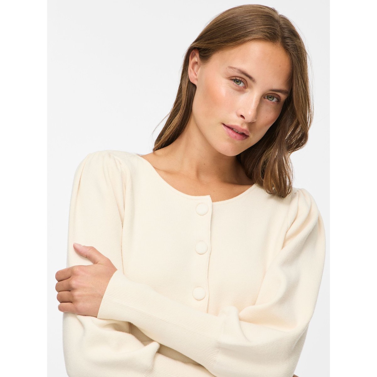 Cardigan En Maille beige - birch1, VILA