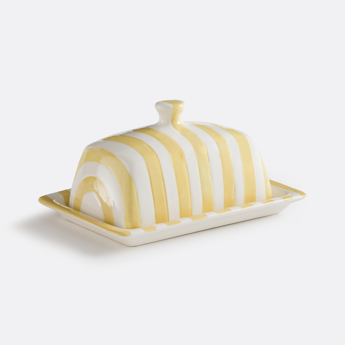 Darcy Dolomite Butter Dish yellow, LA REDOUTE INTERIEURS