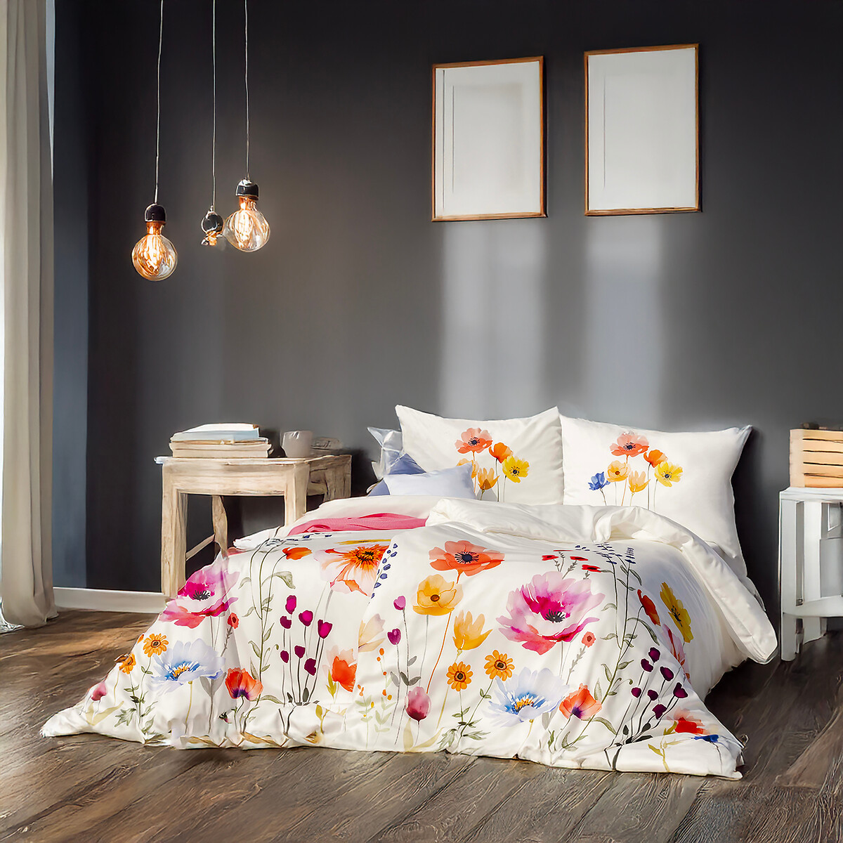 Fourre de duvet - Cellulose avec motif - Saint-Tropez blanc, EUROPE & NATURE 