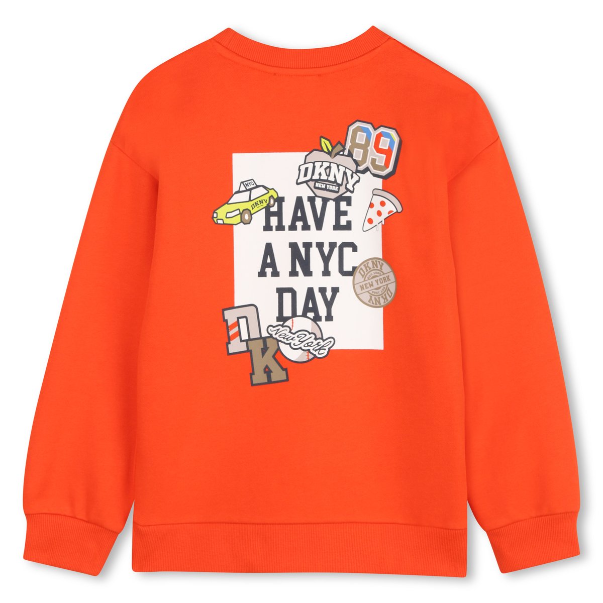 Sweat col rond siglé coquelicot, DKNY
