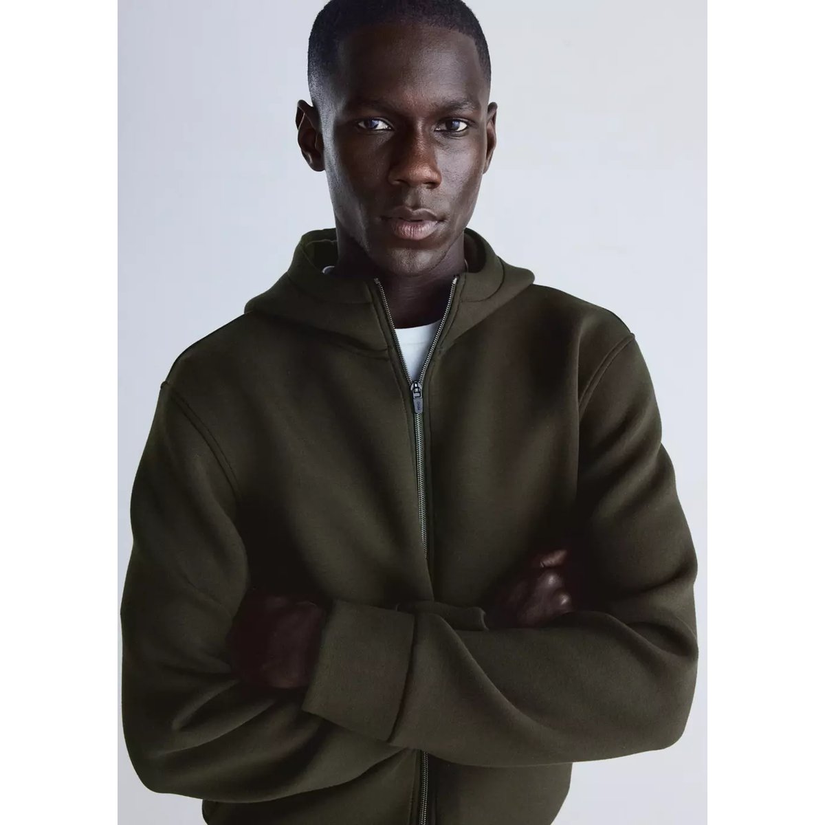 Sweat effet néoprène Thermolite® kaki, MANGO MAN