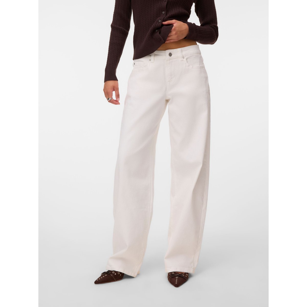 Jean Baggy Fit bright white, VERO MODA