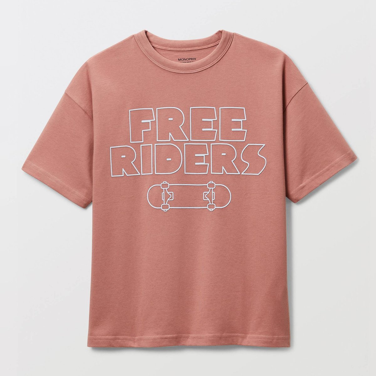 T-shirt manches courtes imprimé en coton BIO GOTS blossom, MONOPRIX