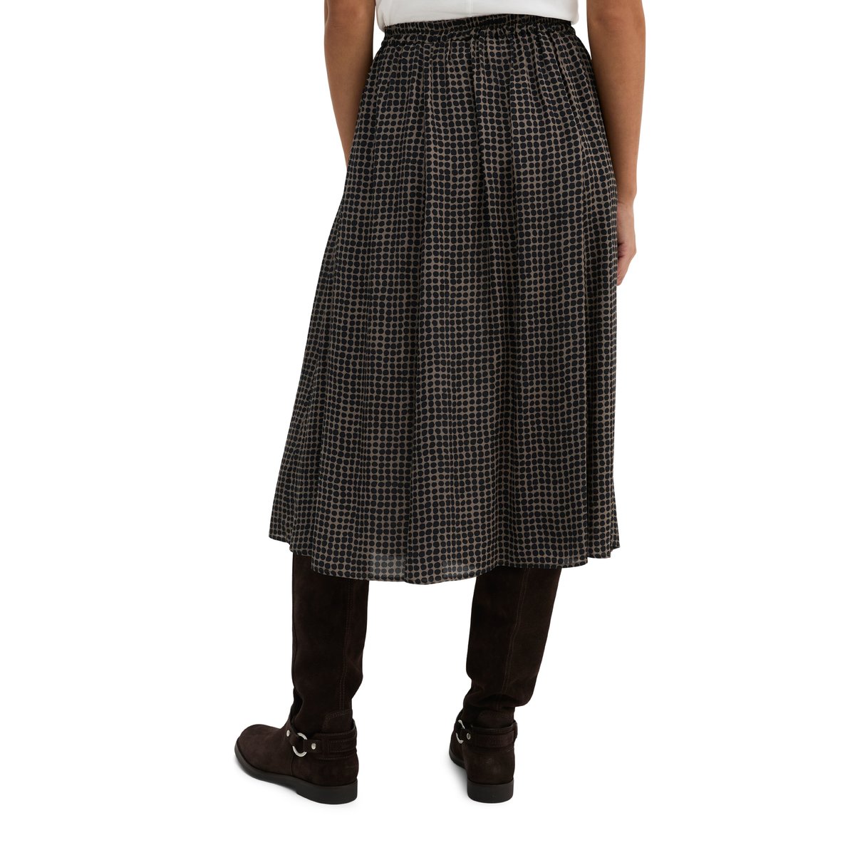 Jupe en A en viscose fluide marron, MARC O'POLO