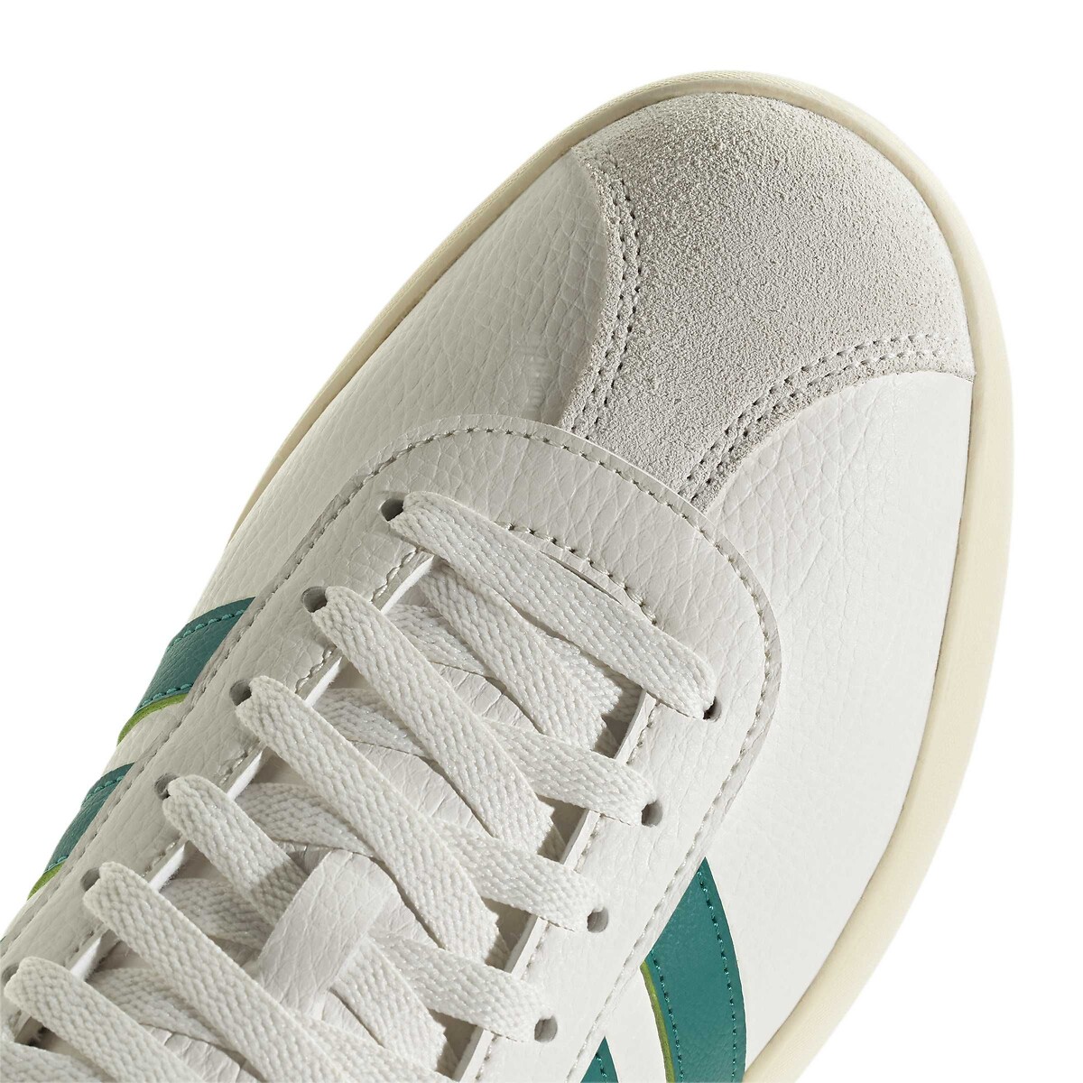 Baskets en cuir VL COURT 3.0 ecru/vert, ADIDAS SPORTSWEAR