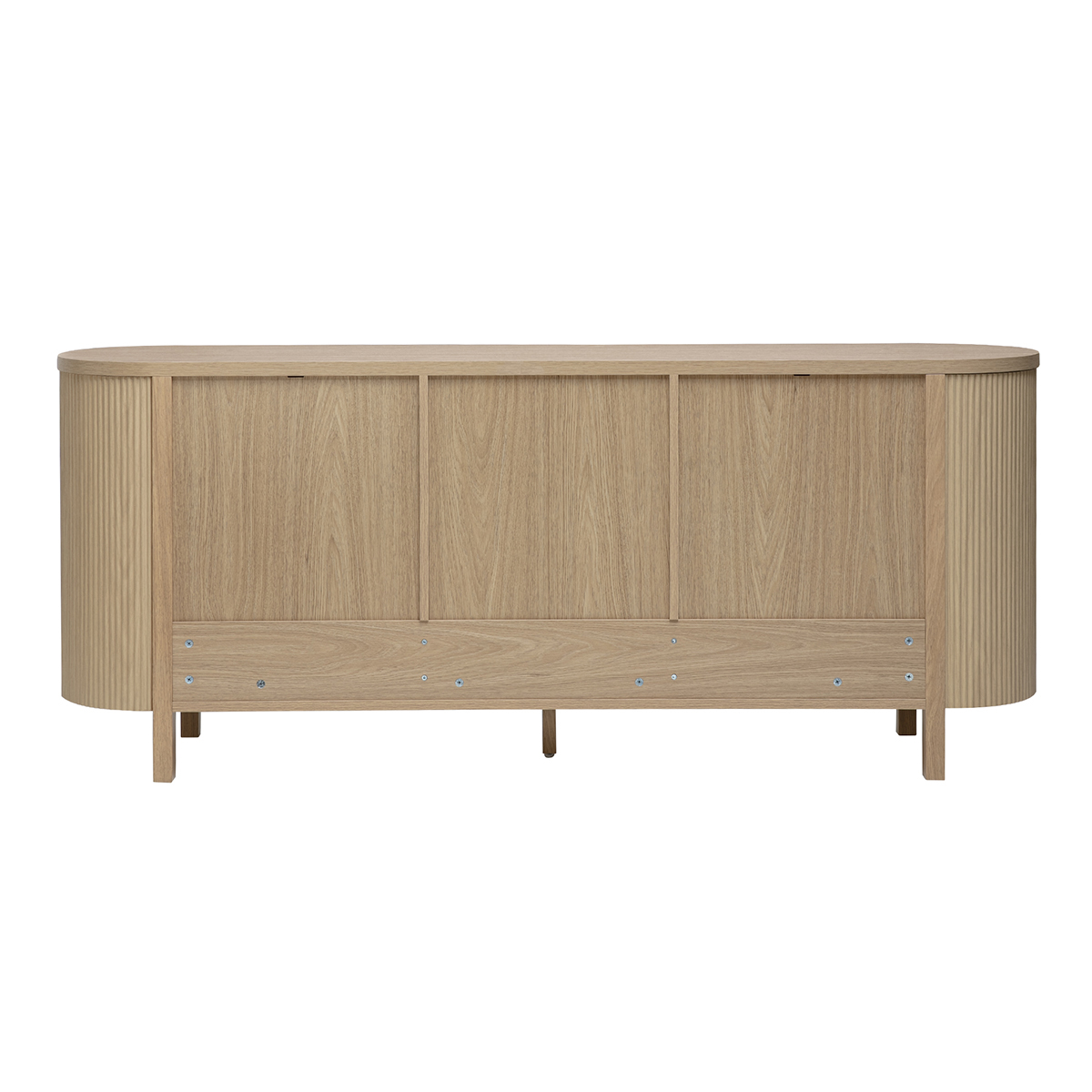Buffet finition bois clair chêne 3 portes L180 cm PAOLINE couleur unique, MILIBOO