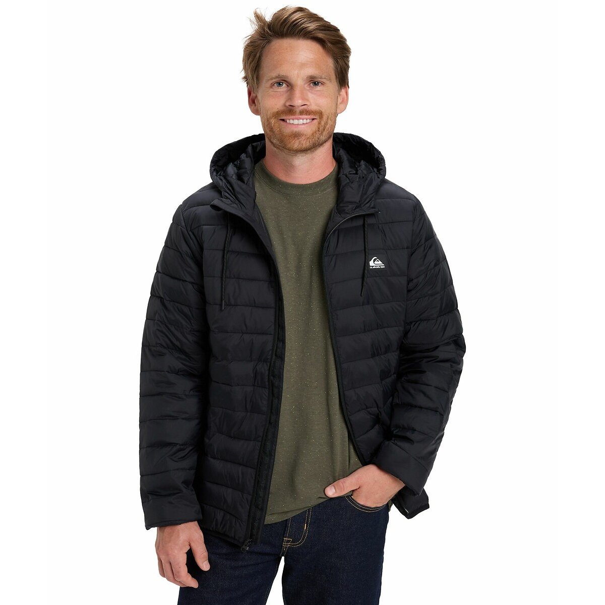 Scaly Padded Jacket with Hood black, QUIKSILVER