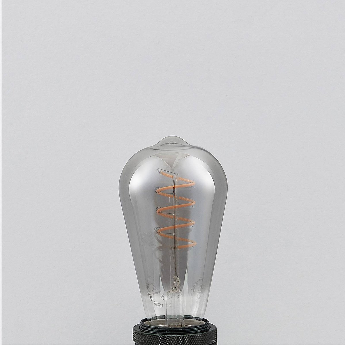 Ampoule E27 en verreLED titane, LUCANDE