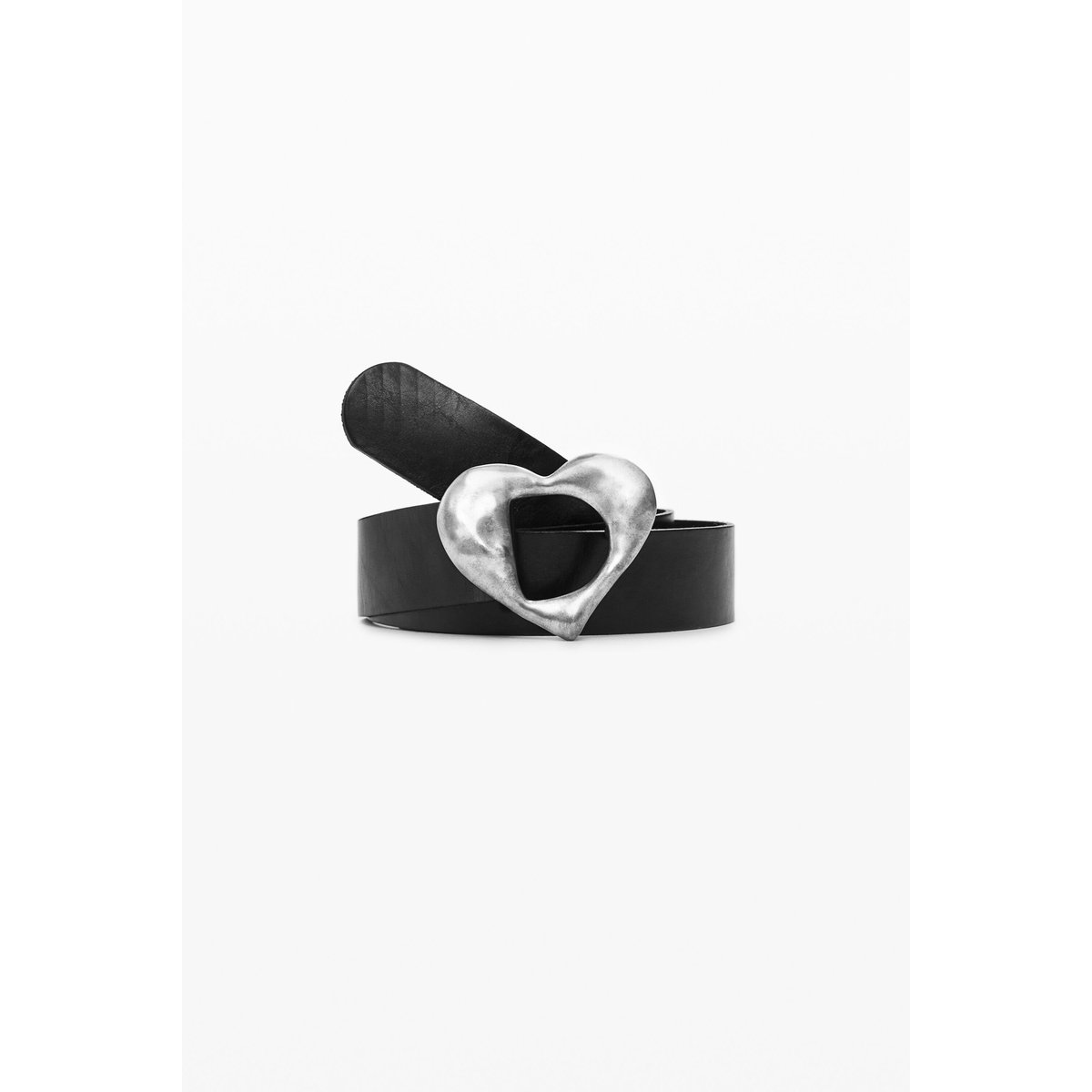 Ceinture cuir cœur noir, DESIGUAL