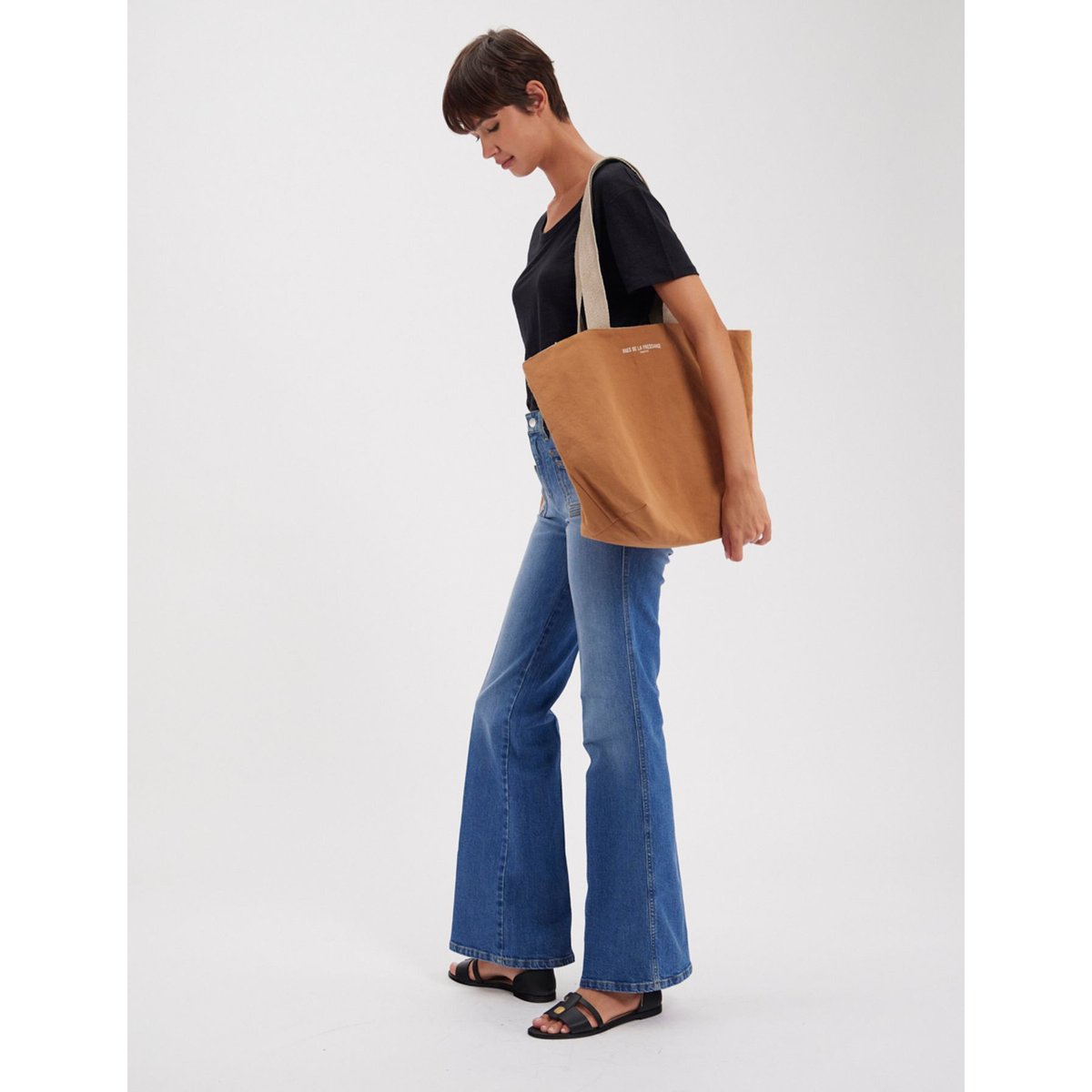 Tote bag lila camel, INES DE LA FRESSANGE PARIS