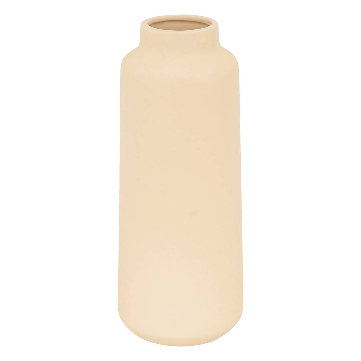 Vase céramique H30 cm RILY beige, ATMOSPHERA
