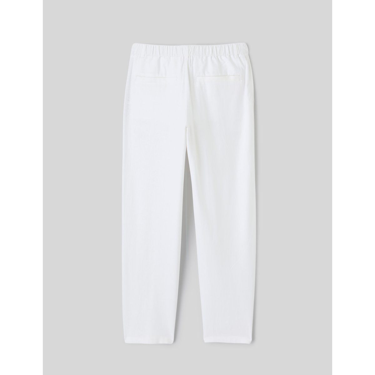 Pantalon de ville fluide viscose lin blanc, BZB