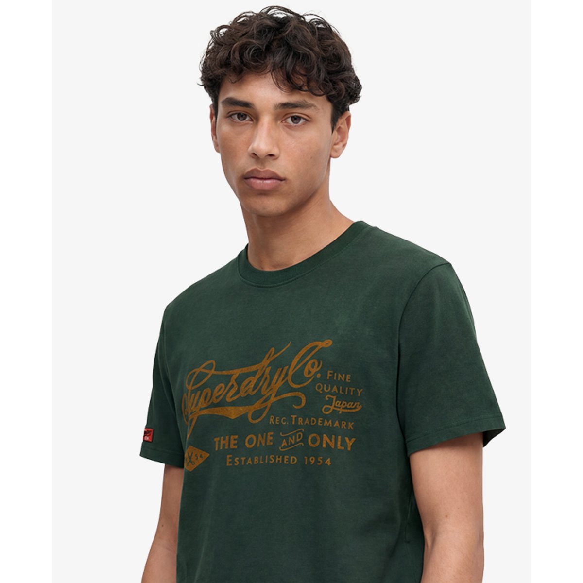 T-shirt Industry Worker Coupe Décontractée vert émail, SUPERDRY