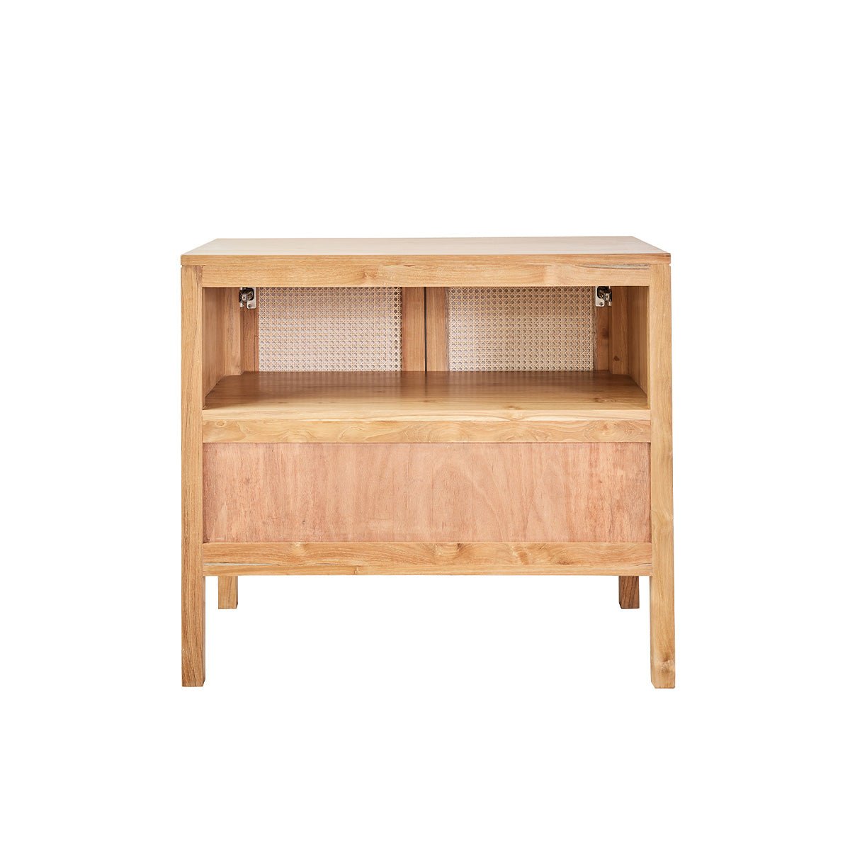 Meuble de salle de bain en teck massif et cannage 90 cm  ELIOTT naturel, BERAH GETAH