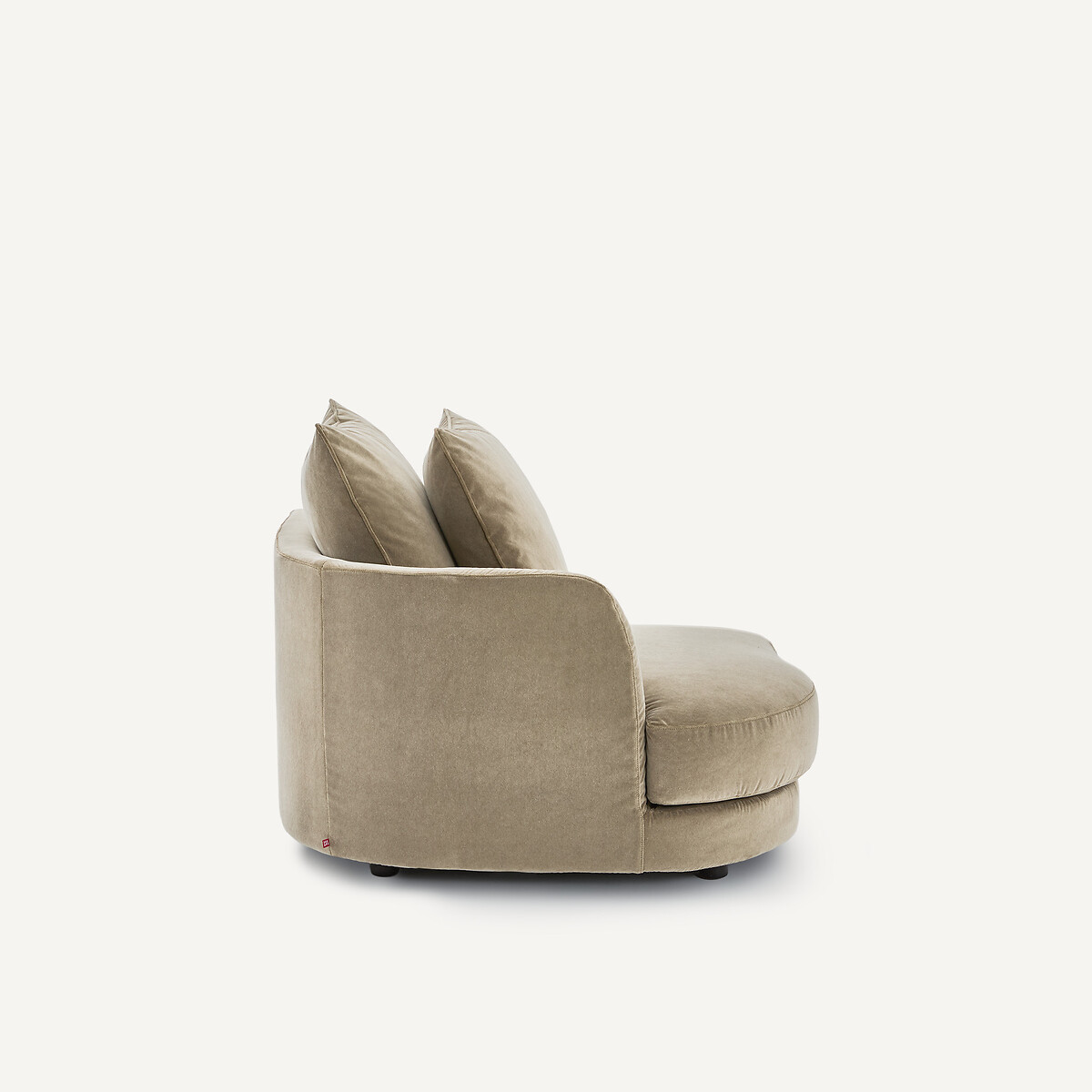 Linkes Sofa-Halbmodul, modular, aus stonewashed-Samt, TIBERIO shiitakegrau, AM.PM