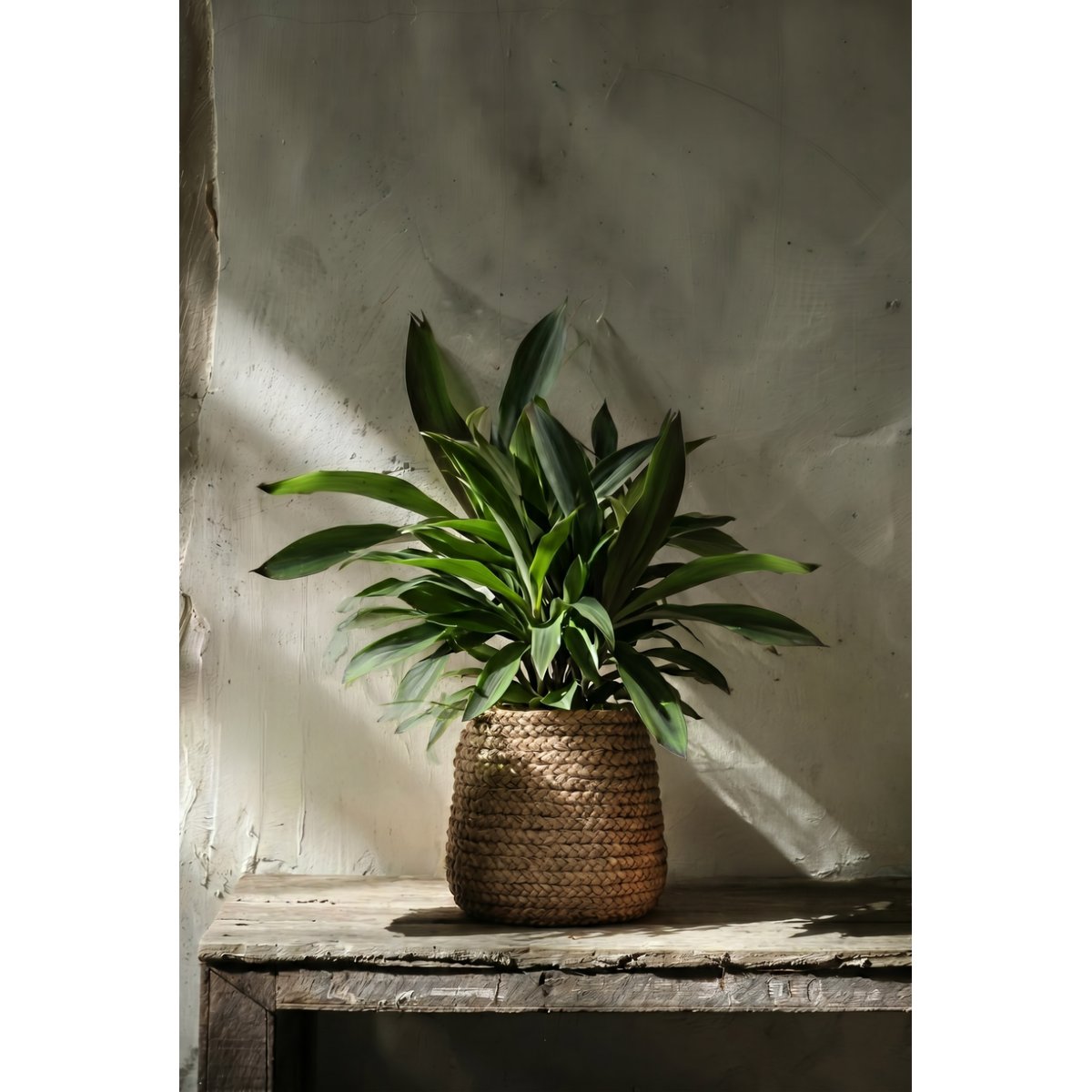 Cache-pot en béton FAKE BRAIDED beige, BAZAR BIZAR