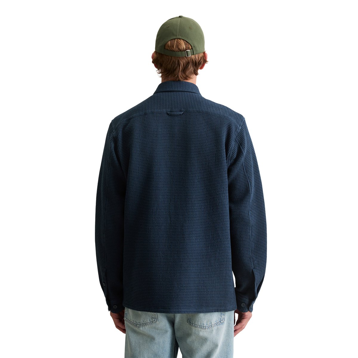 Chemise regular avec structure gaufrée bleu foncé, MARC O’POLO DENIM