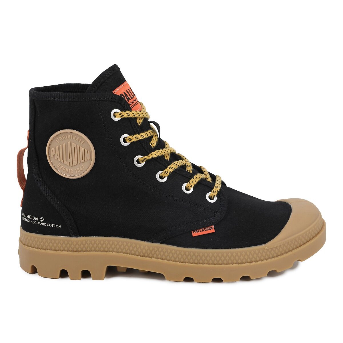 Baskets en coton noir, PALLADIUM