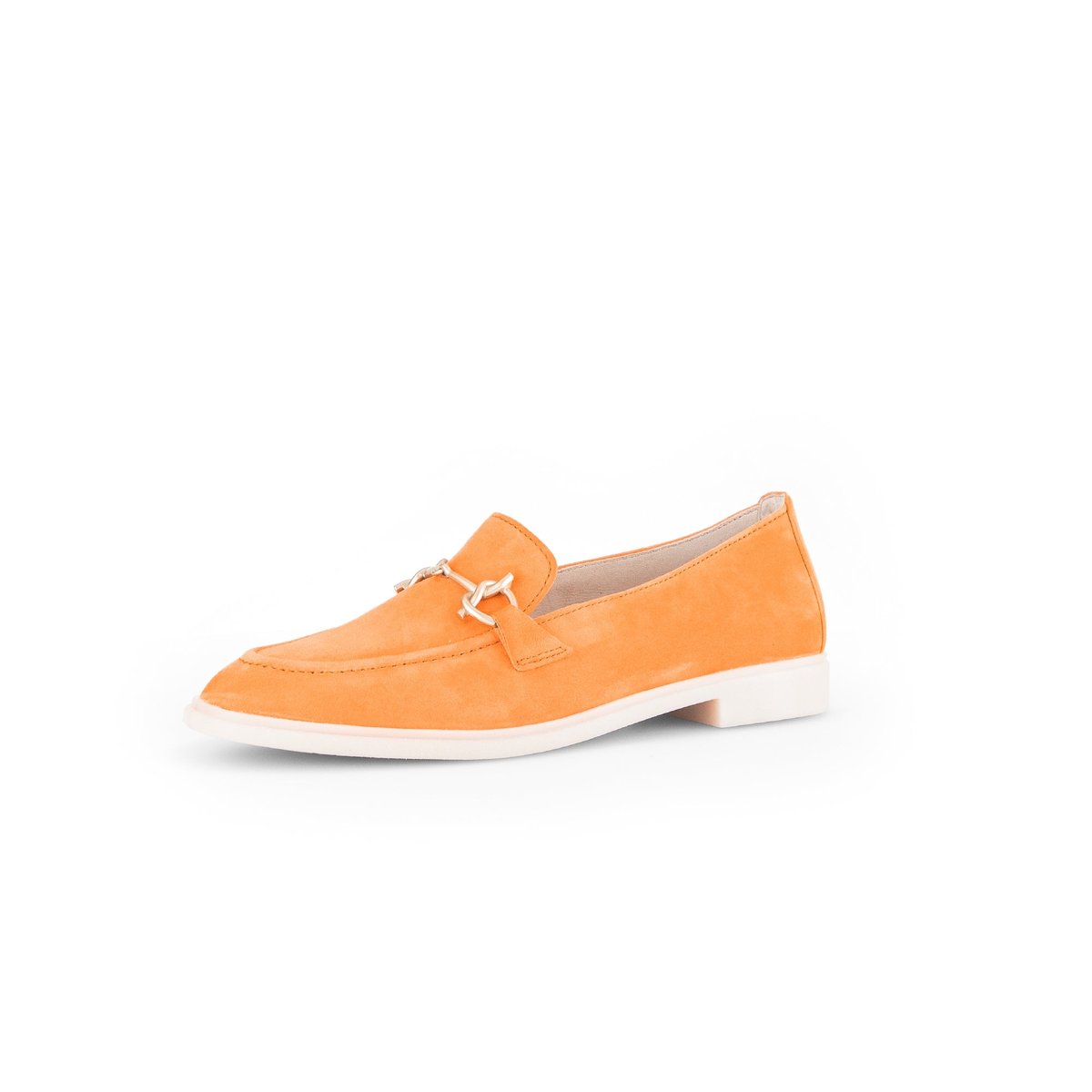 Mocassins en velours à talon talon bloc dessus/effet galvanisé jaune velours, GABOR