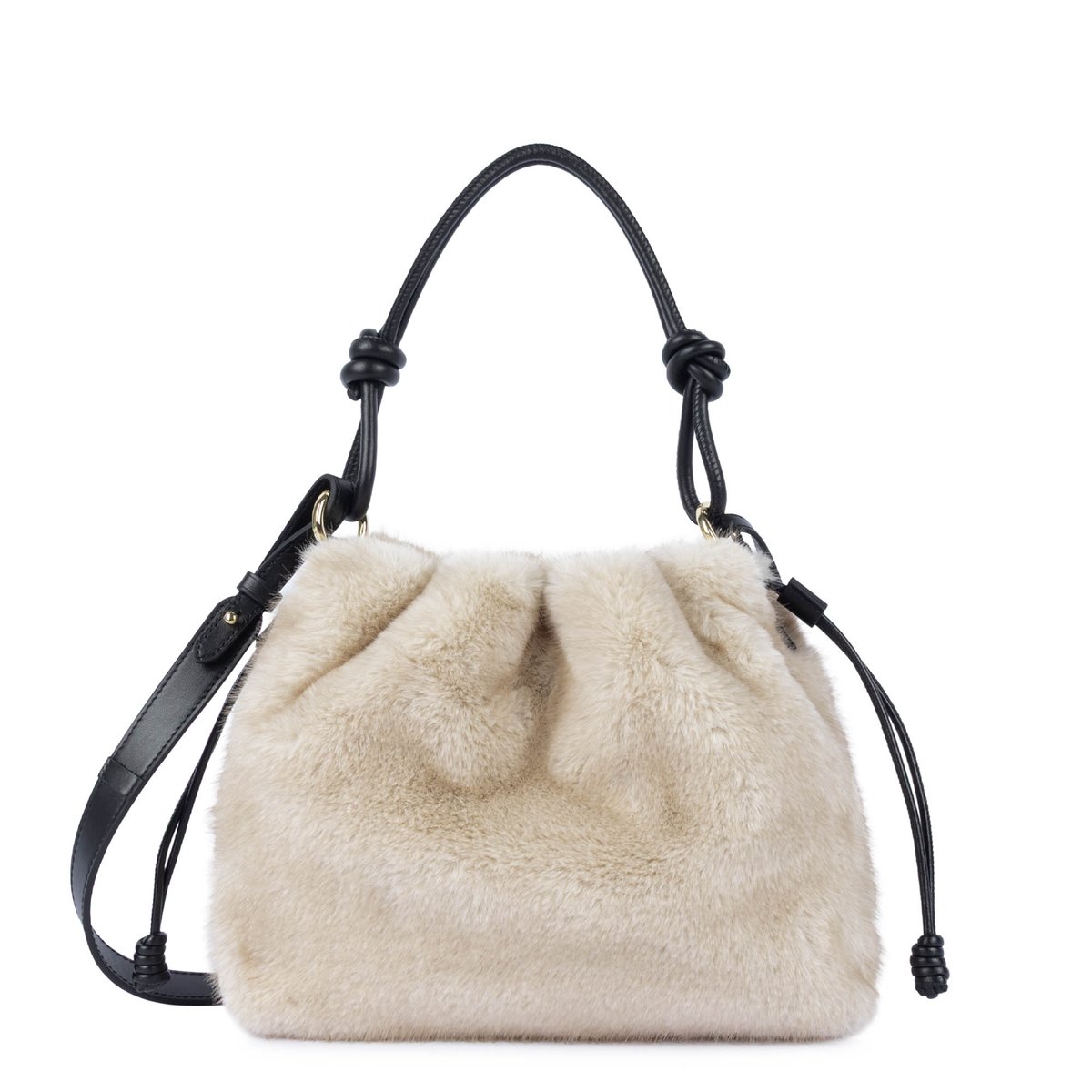 Sac besace MOUMOUTE ecru - noir, LANCASTER