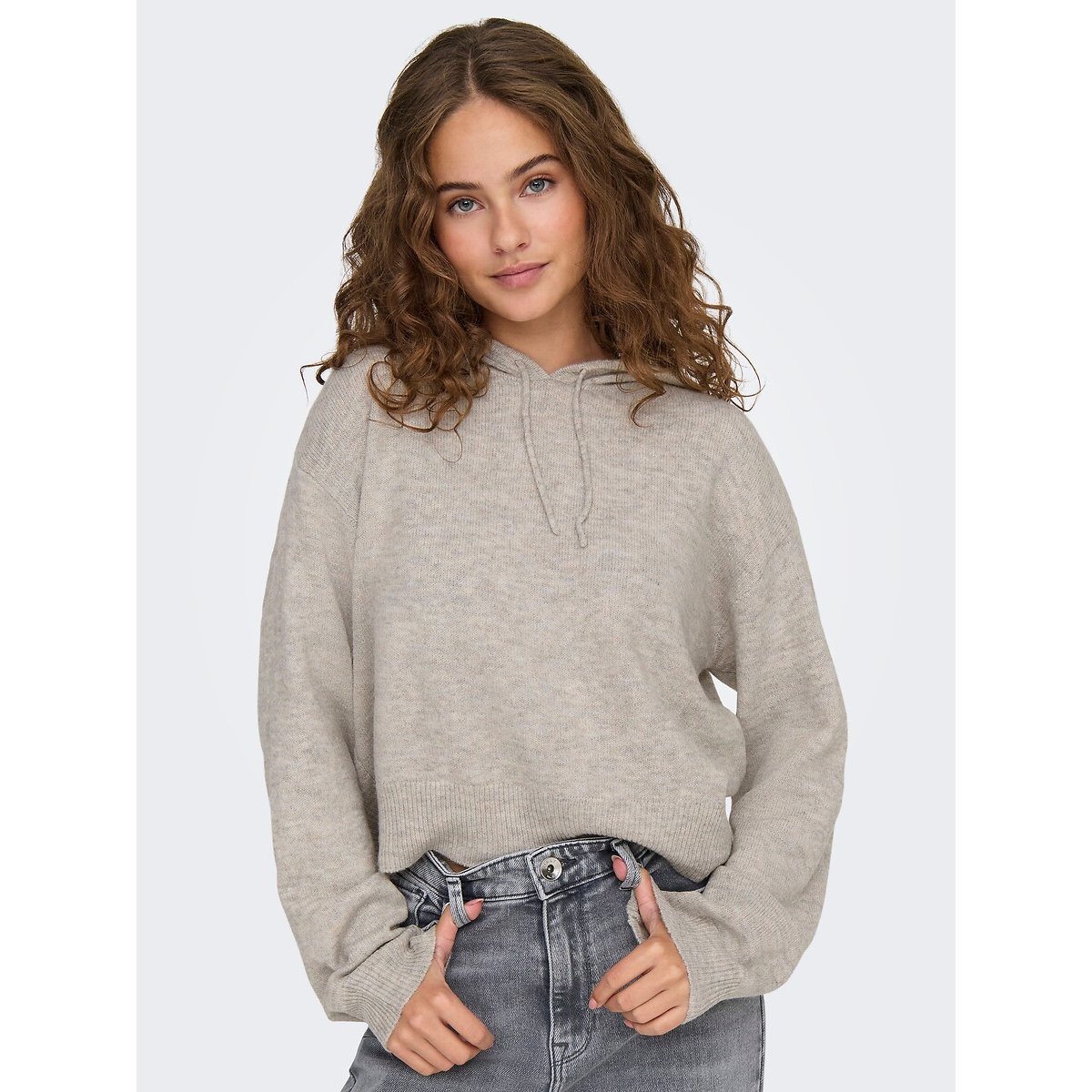 Pull con cappuccio beige, JDY
