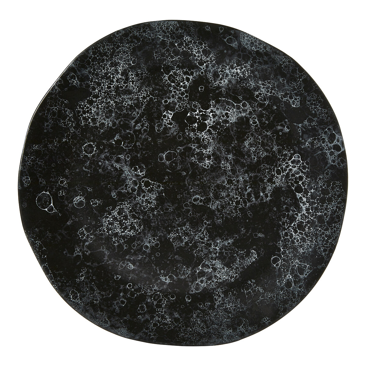 Marbled Stoneware Pizza Plate black, SO'HOME