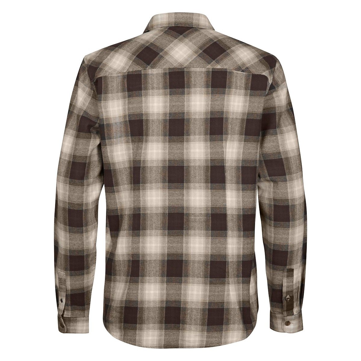 Chemise droite imprimée à carreaux, manches longues carreaux marron, PETROL INDUSTRIES