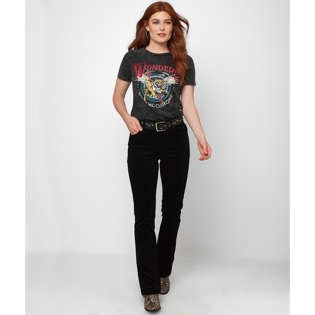 Pantalon Bootcut En Velours noir, JOE BROWNS