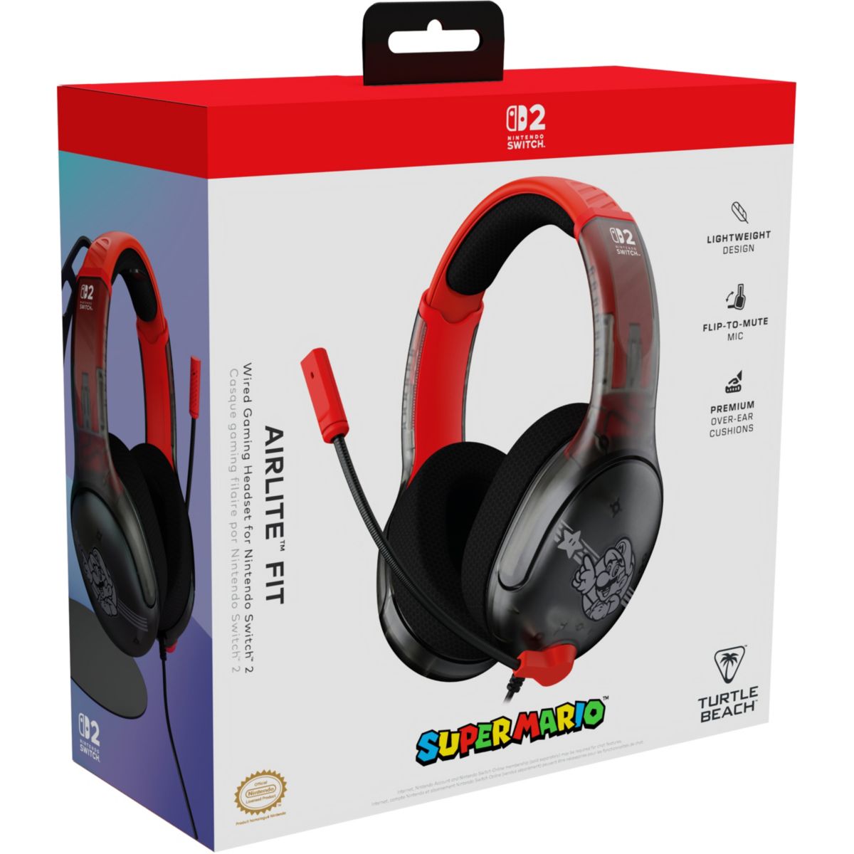 Casque gamer Airlite fit Mario Star couleur unique, TURTLE BEACH