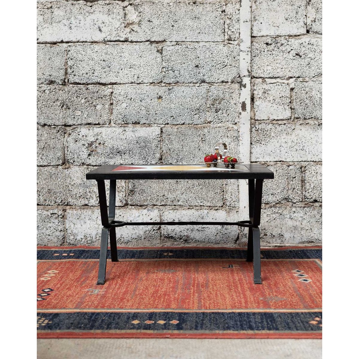 Table basse colorée d'extérieur Donna N°1047 - Bon état noir, DEBONGOUT