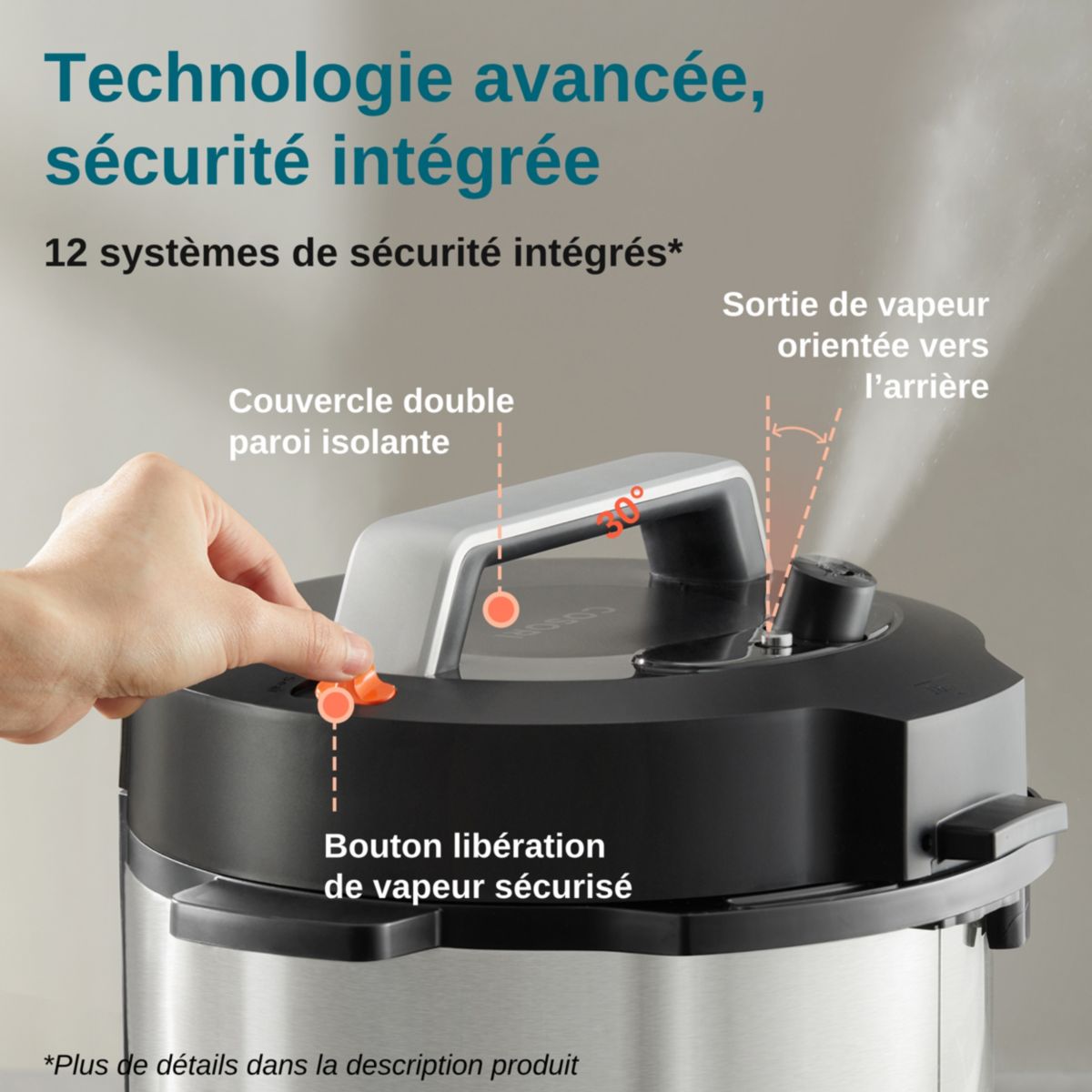 Multicuiseur 5.7Litre Pressure CookerKAAPPCCSNEU0007Y couleur unique, COSORI