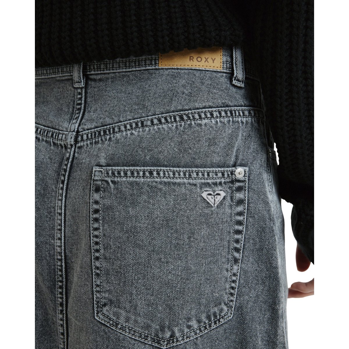 Jupe en jean de longueur midi COLD WINDS. gris mid grey, ROXY