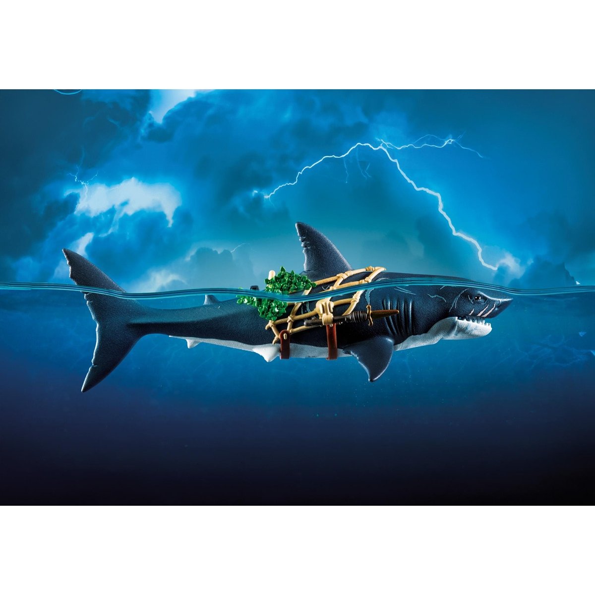 et requin géant avec mâchoire articulée multicolore, PLAYMOBIL
