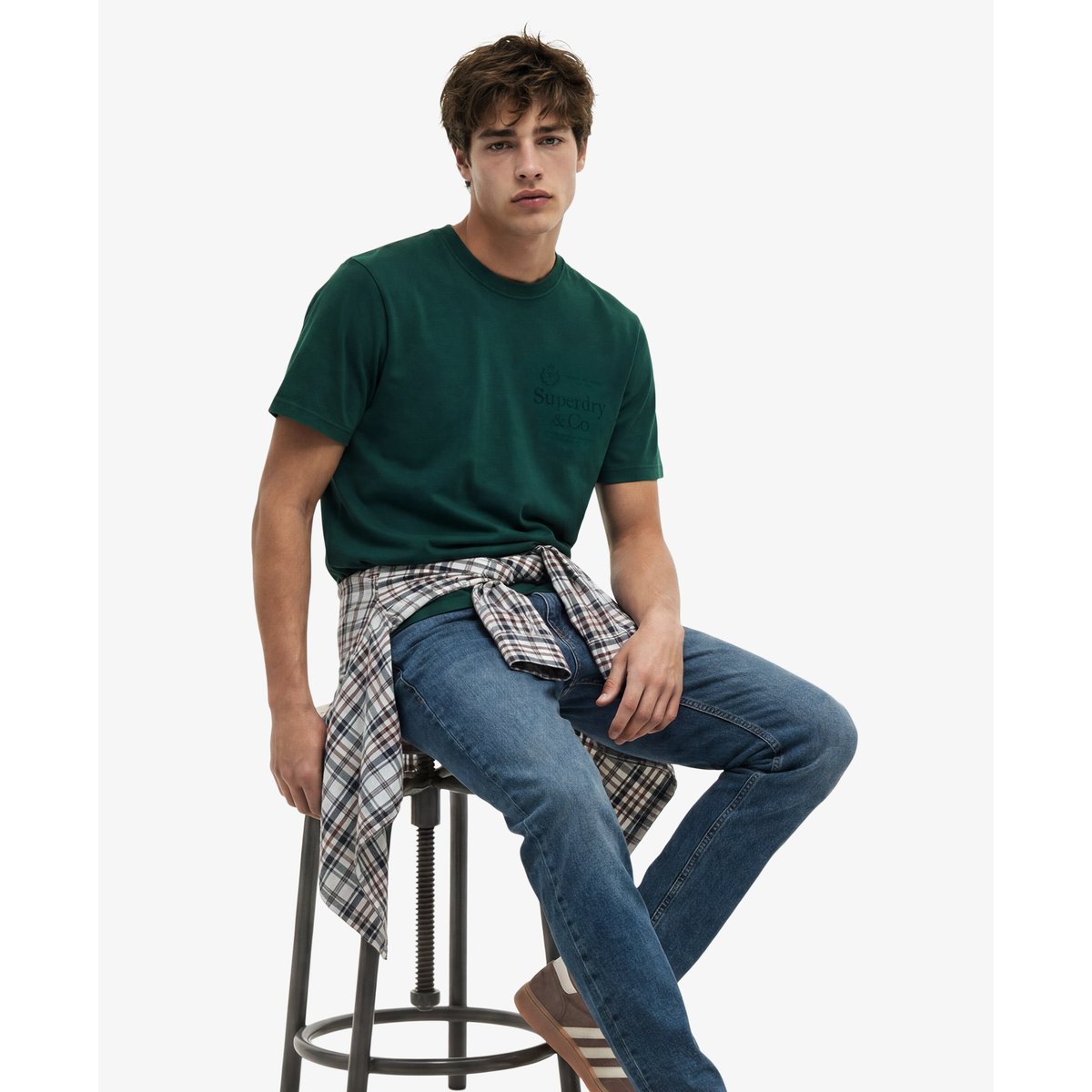 T-shirt 1954 Company Coupe Décontractée vert universitaire, SUPERDRY