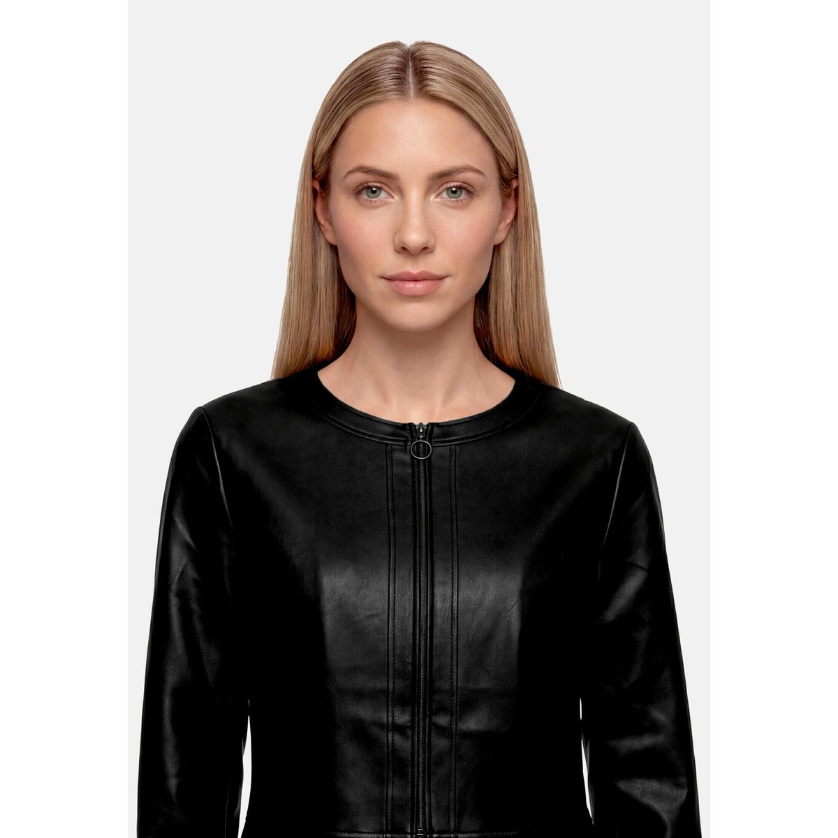 Blazer court à fermeture zippée noir, BETTY BARCLAY