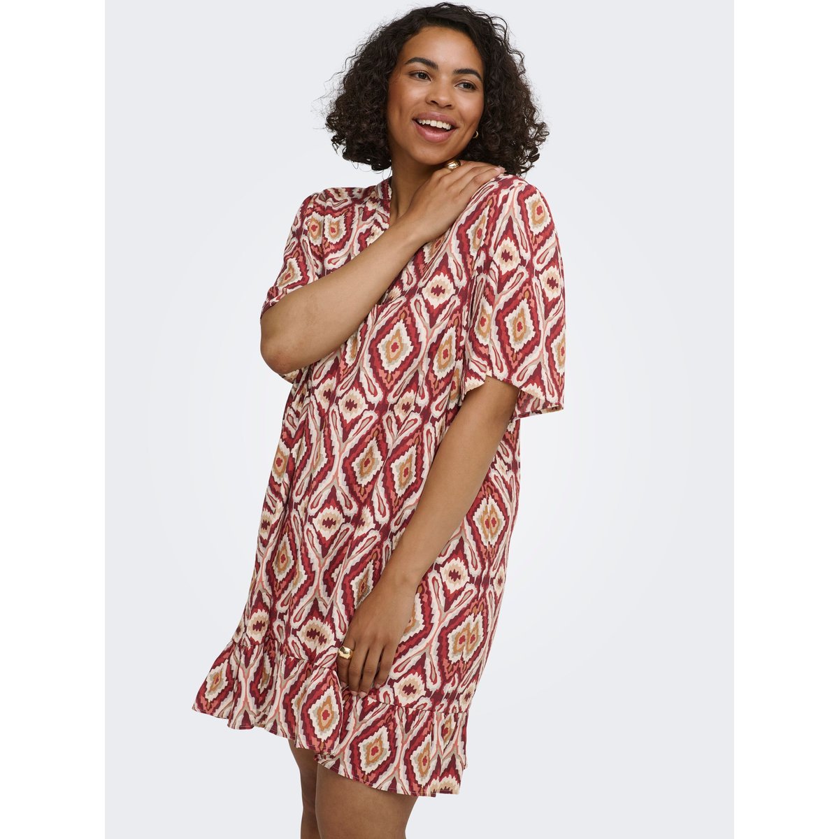 Robe brick red, ONLY CARMAKOMA