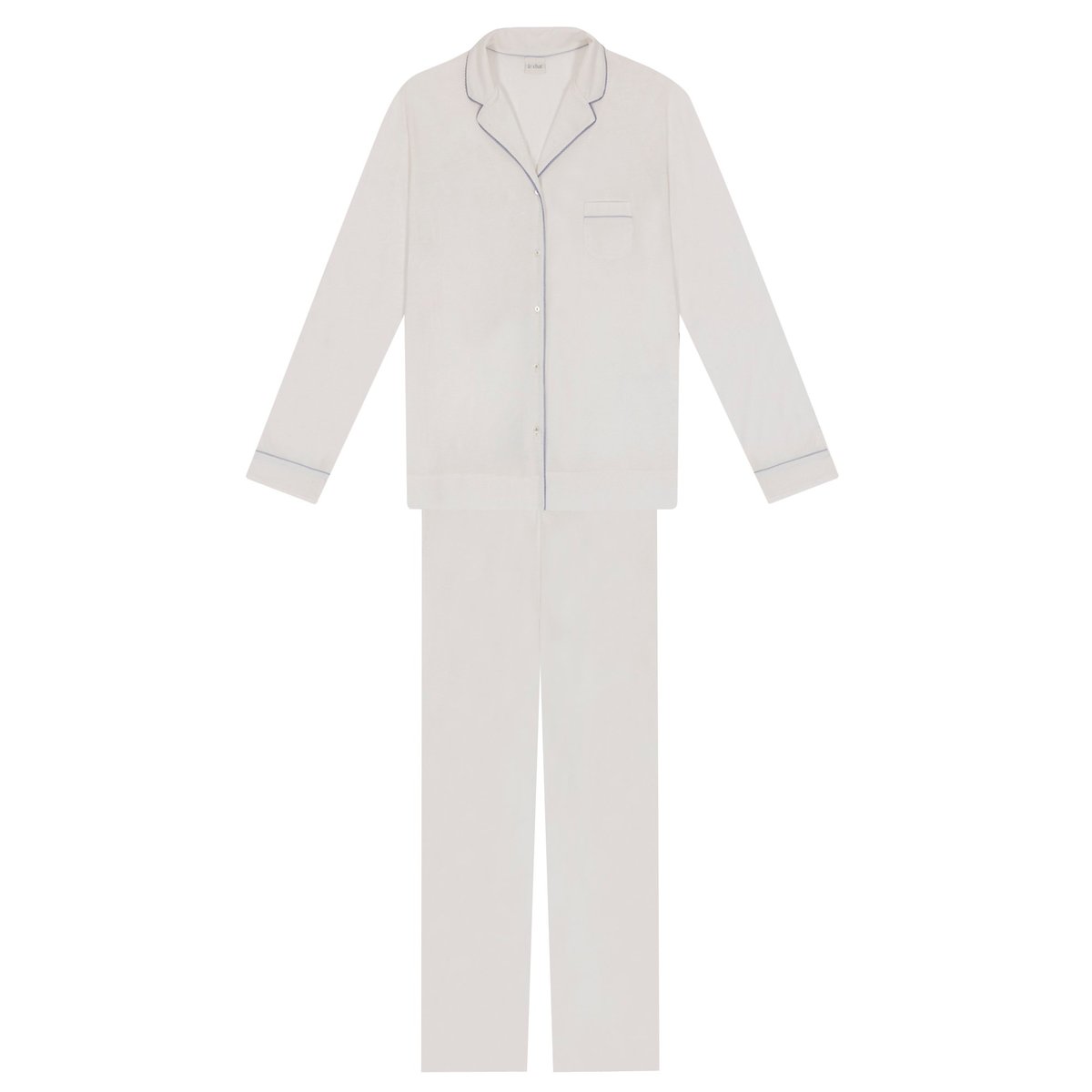 Pyjama boutonné en coton modal LES INTEMPORELLES A06 écru, LE CHAT