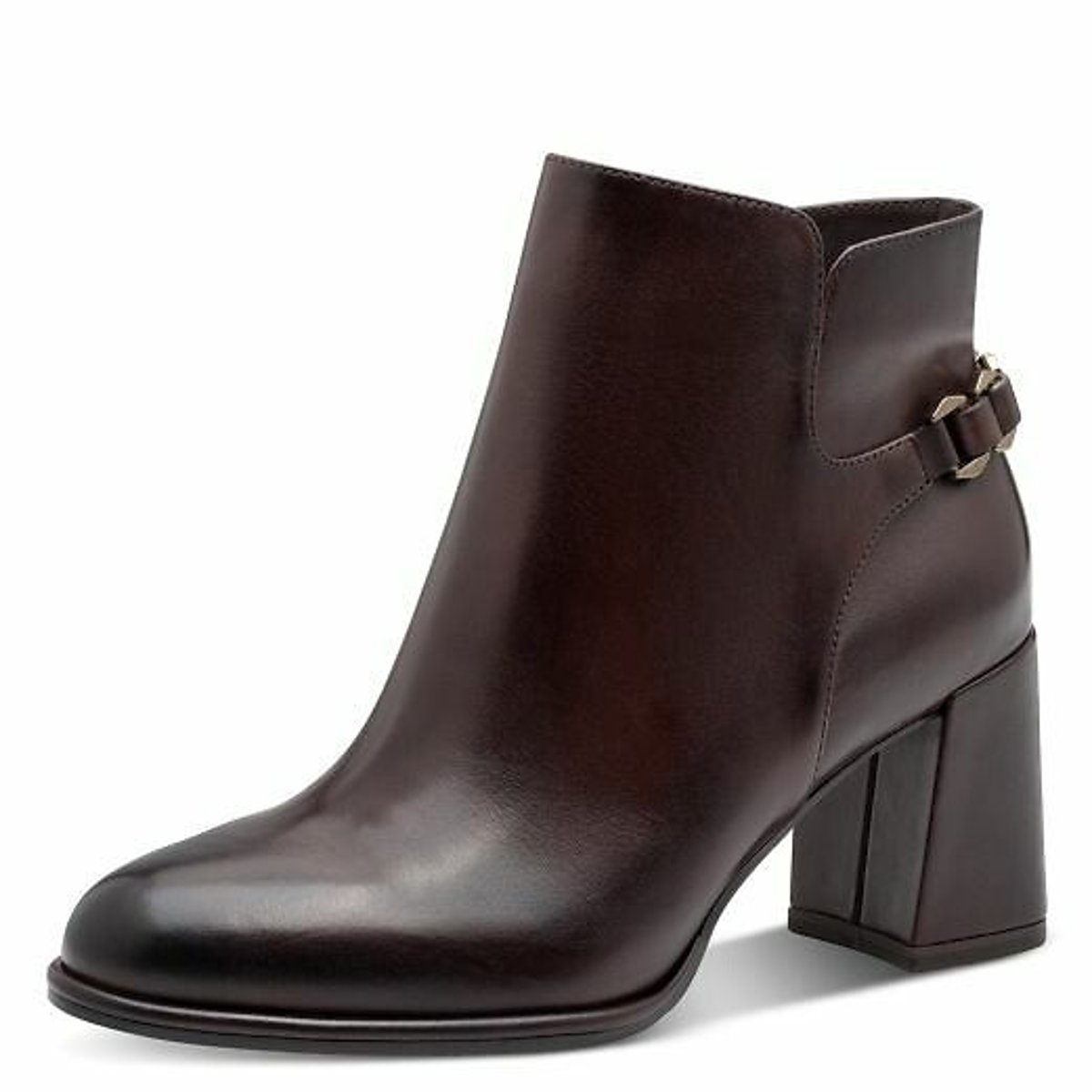 Leather Ankle Boots dark brown, TAMARIS