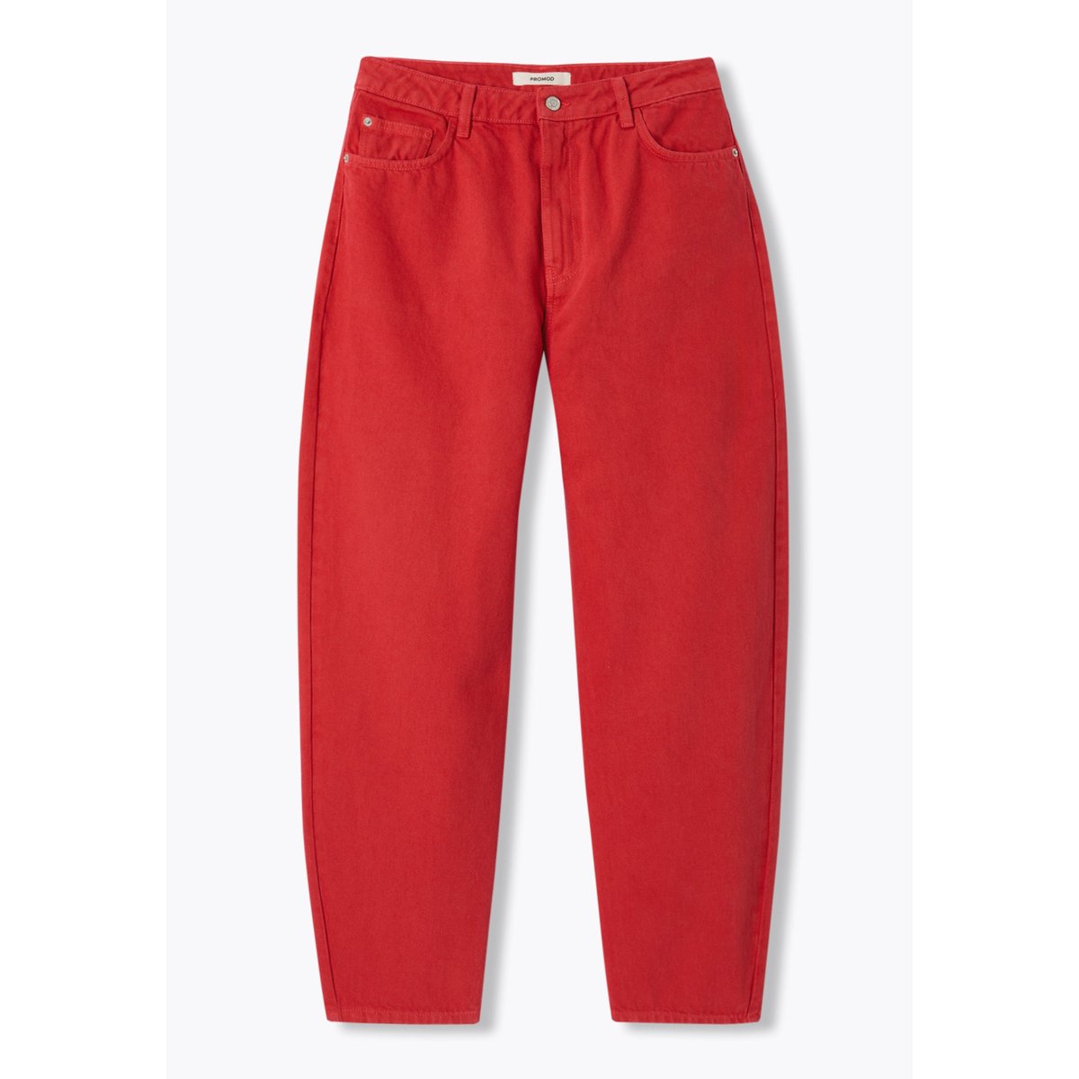Pantalon barrel en toile rouge, PROMOD