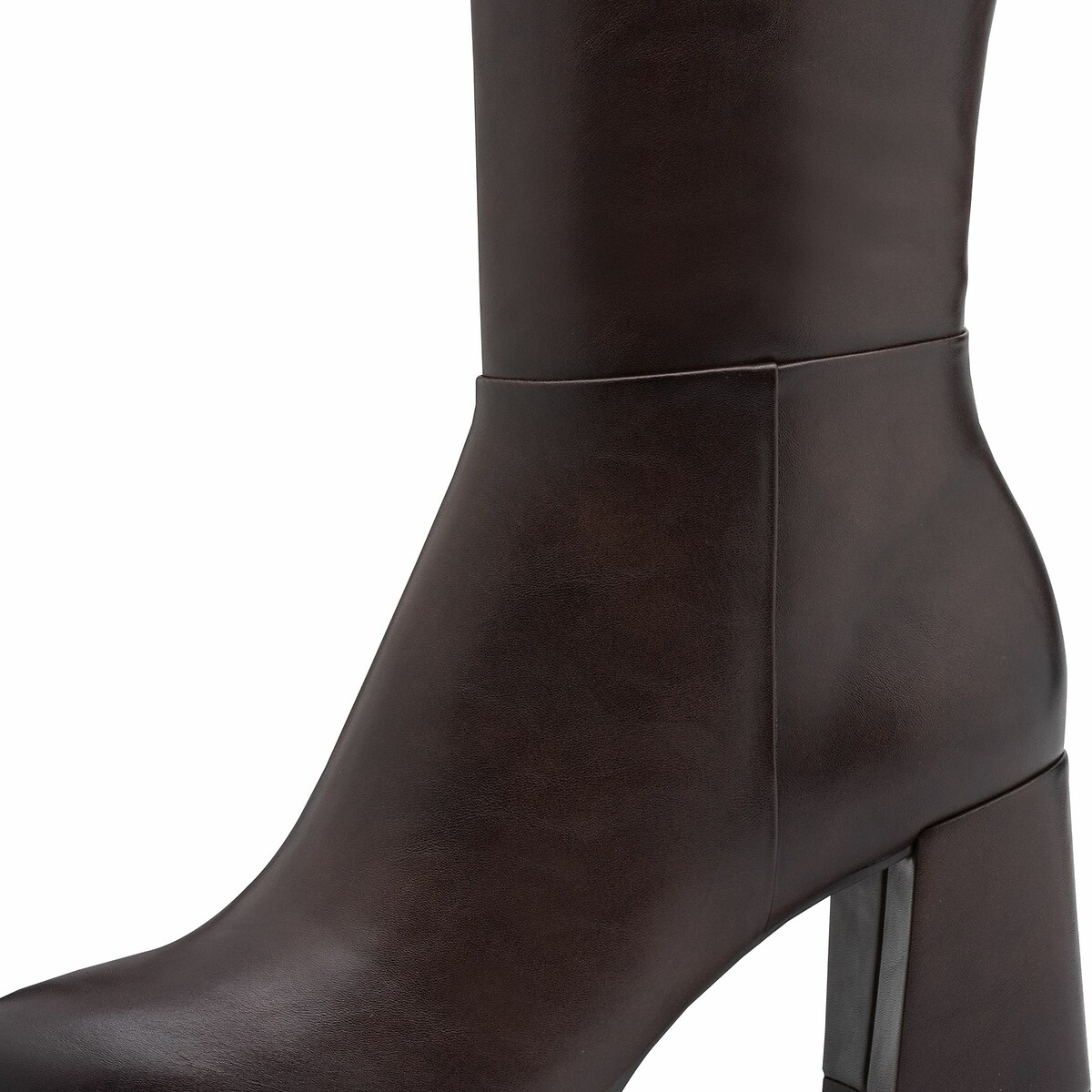 Knee-High Boots with Block Heel dark brown, TAMARIS