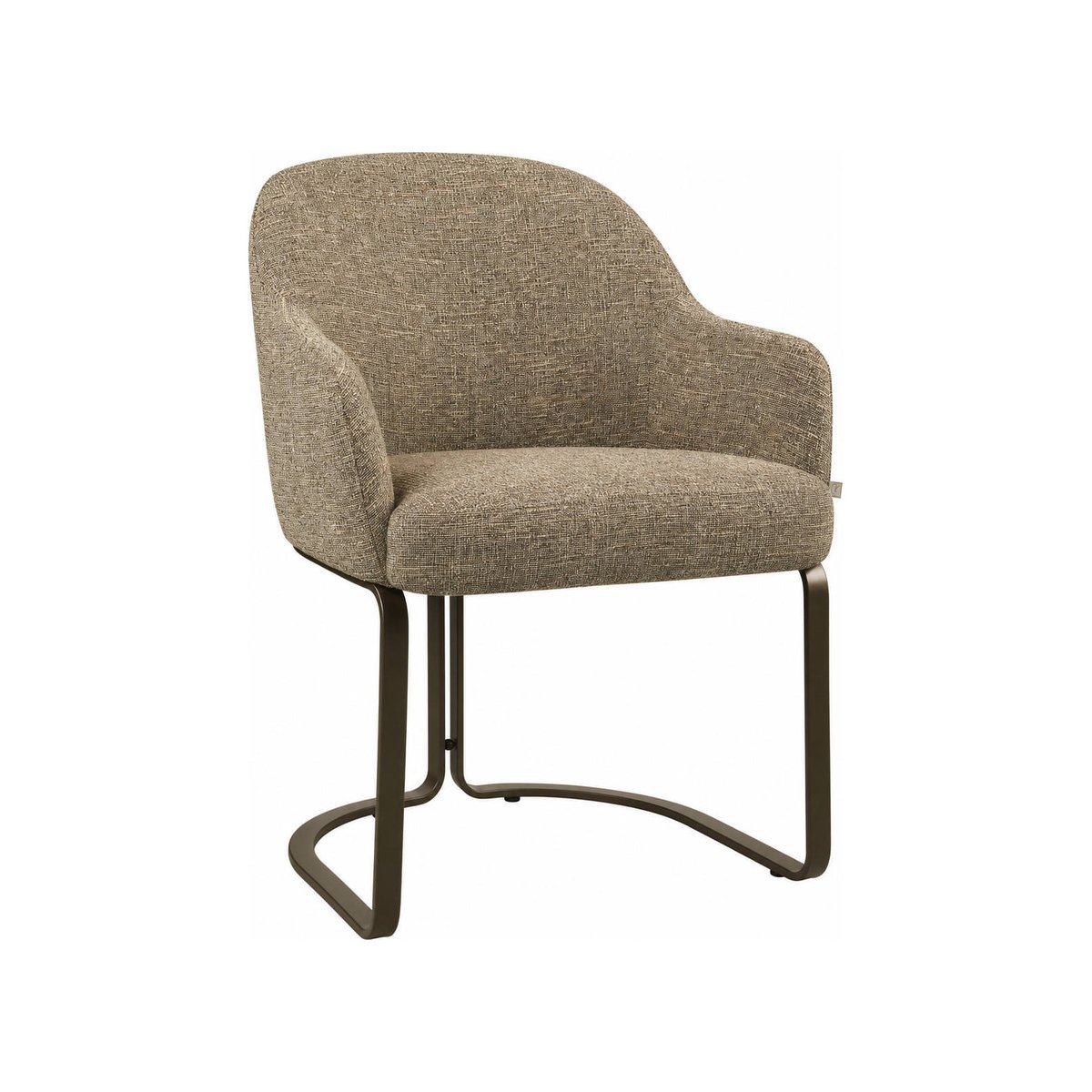 Chaise de repas en tweed ignifugé marron tweed, RECOLLECTION